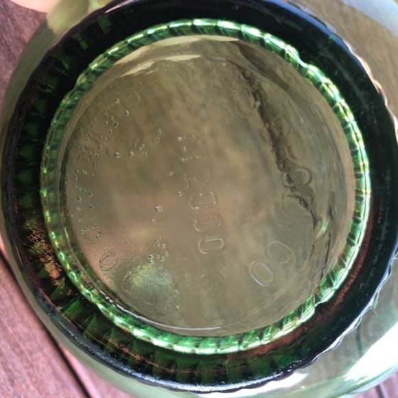 EO BRODY COMPANY GREEN GLASS BOWL SCALLOPED EDGE RIBBED PEDESTAL M2000 - Picture 6 of 9